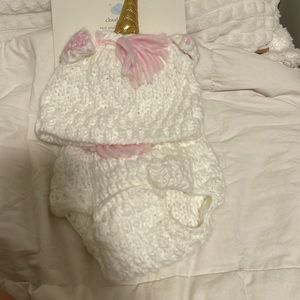 Cloud Island Unicorn Hat and Diaper Cover - OSFM